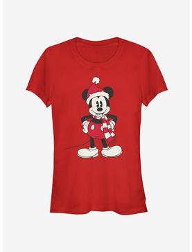 Disney Mickey Mouse Christmas Santa Hat Classic Girls T-Shirt, , hi-res