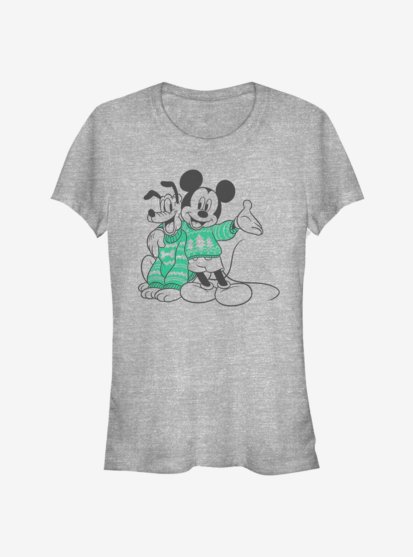 Disney Mickey Mouse & Pluto Matching Holiday Sweaters Girls T-Shirt, , hi-res