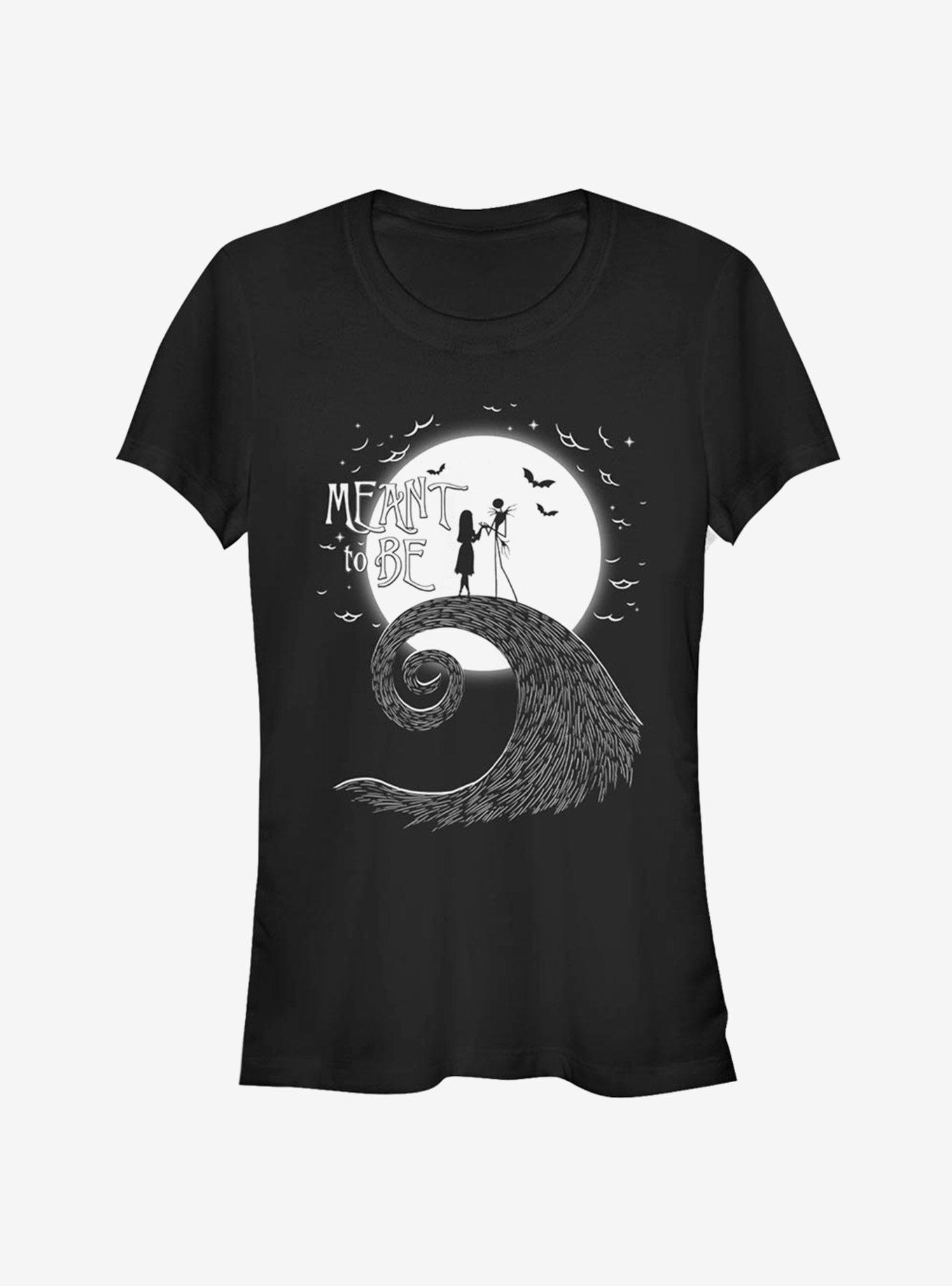 The Nightmare Before Christmas Jack & Sally Meant To Be Girls T-Shirt, BLACK, hi-res