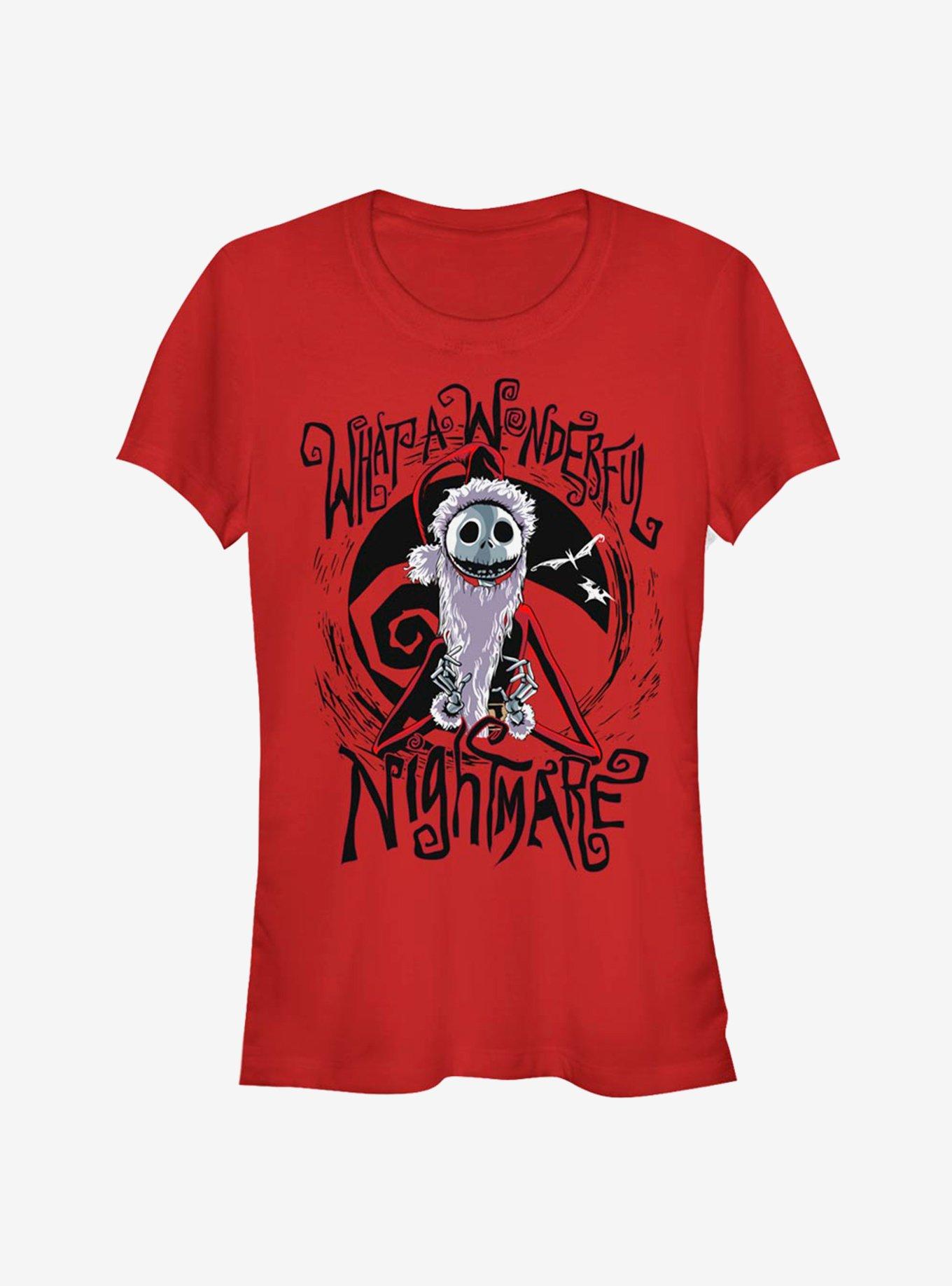 Disney The Nightmare Before Christmas What A Wonderful Nightmare Santa Jack Girls T-Shirt, , hi-res