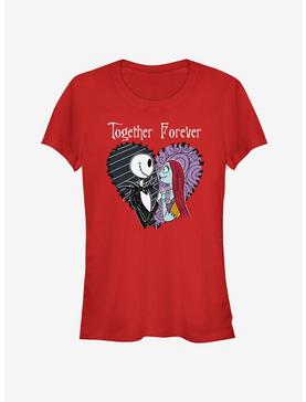 The Nightmare Before Christmas Jack & Sally Together Forever Girls T-Shirt, , hi-res