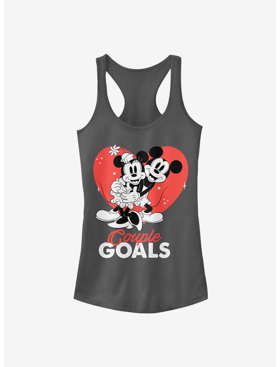 Disney Mickey Mouse & Minnie Mouse Couple Goals Girls Tank Top, CHARCOAL, hi-res