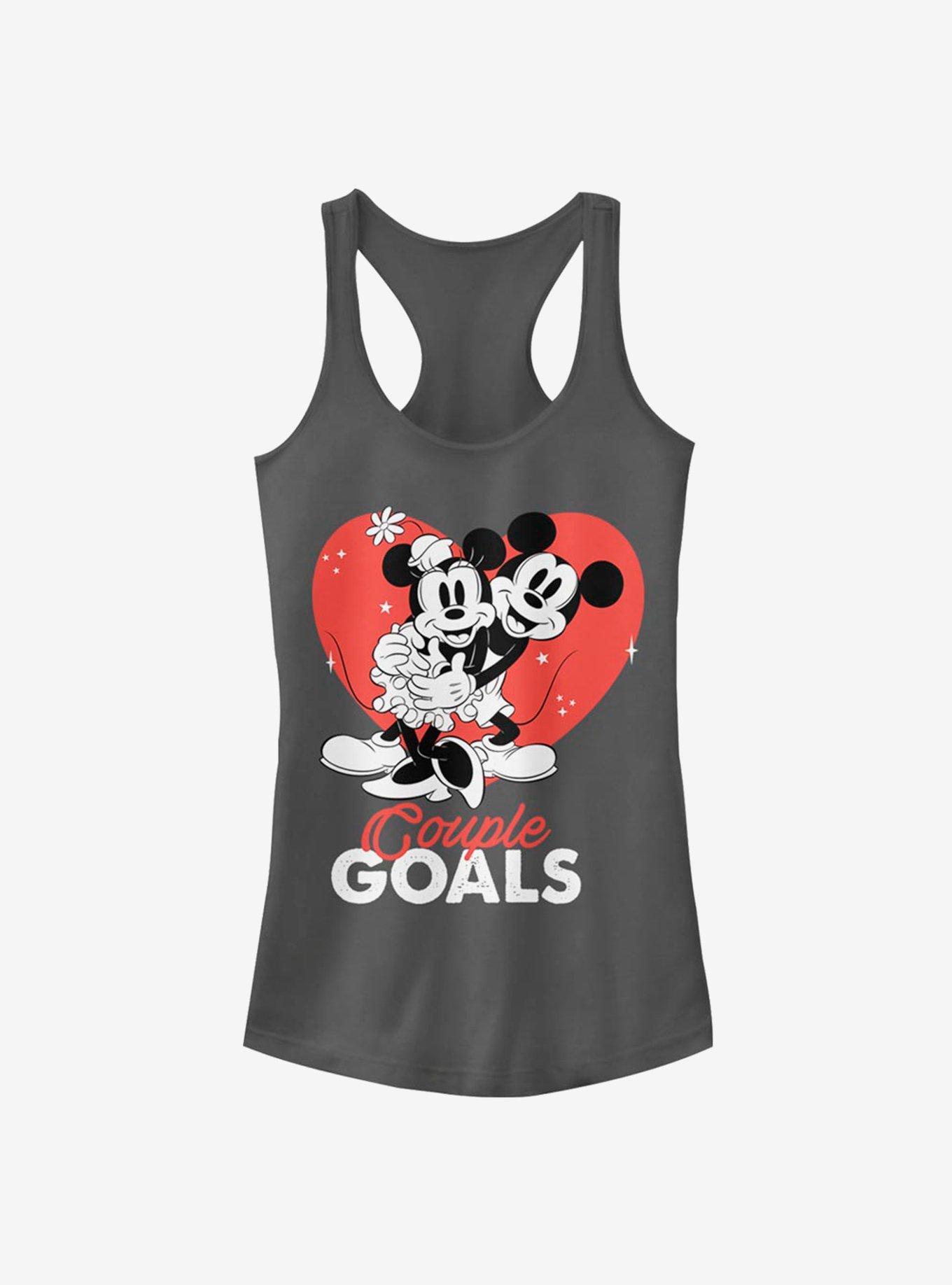 Disney Mickey Mouse & Minnie Mouse Couple Goals Girls Tank Top - GREY