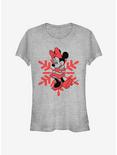 Disney Minnie Mouse Holiday Snowflake Classic Girls T-Shirt, ATH HTR, hi-res