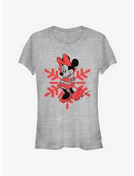 Disney Minnie Mouse Holiday Snowflake Classic Girls T-Shirt, , hi-res