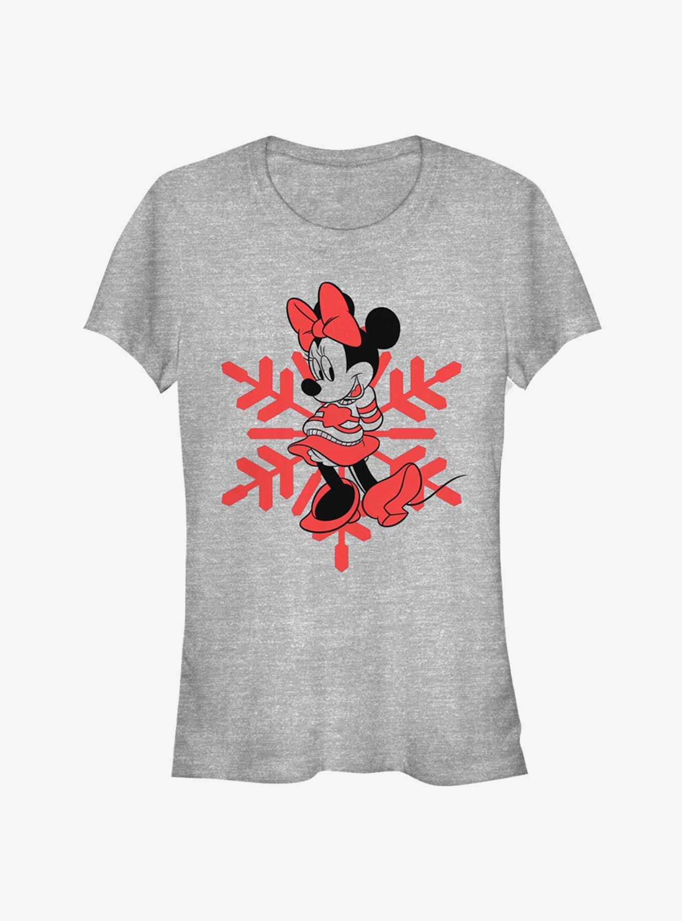 Disney Minnie Mouse Holiday Snowflake Classic Girls T-Shirt, , hi-res