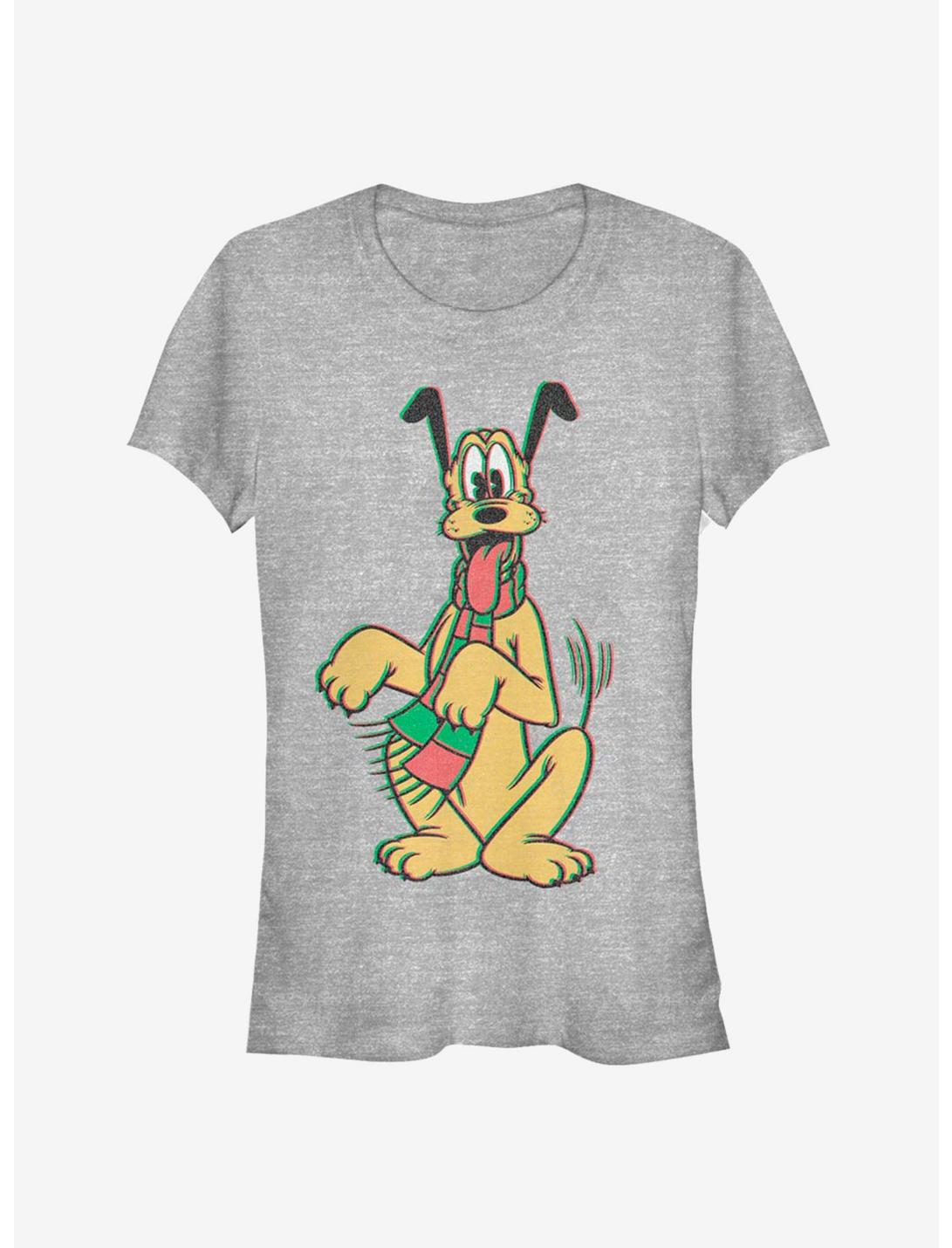 Disney Pluto Happy Holiday Scarf Classic Girls T-Shirt, ATH HTR, hi-res