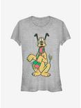 Disney Pluto Happy Holiday Scarf Classic Girls T-Shirt, ATH HTR, hi-res
