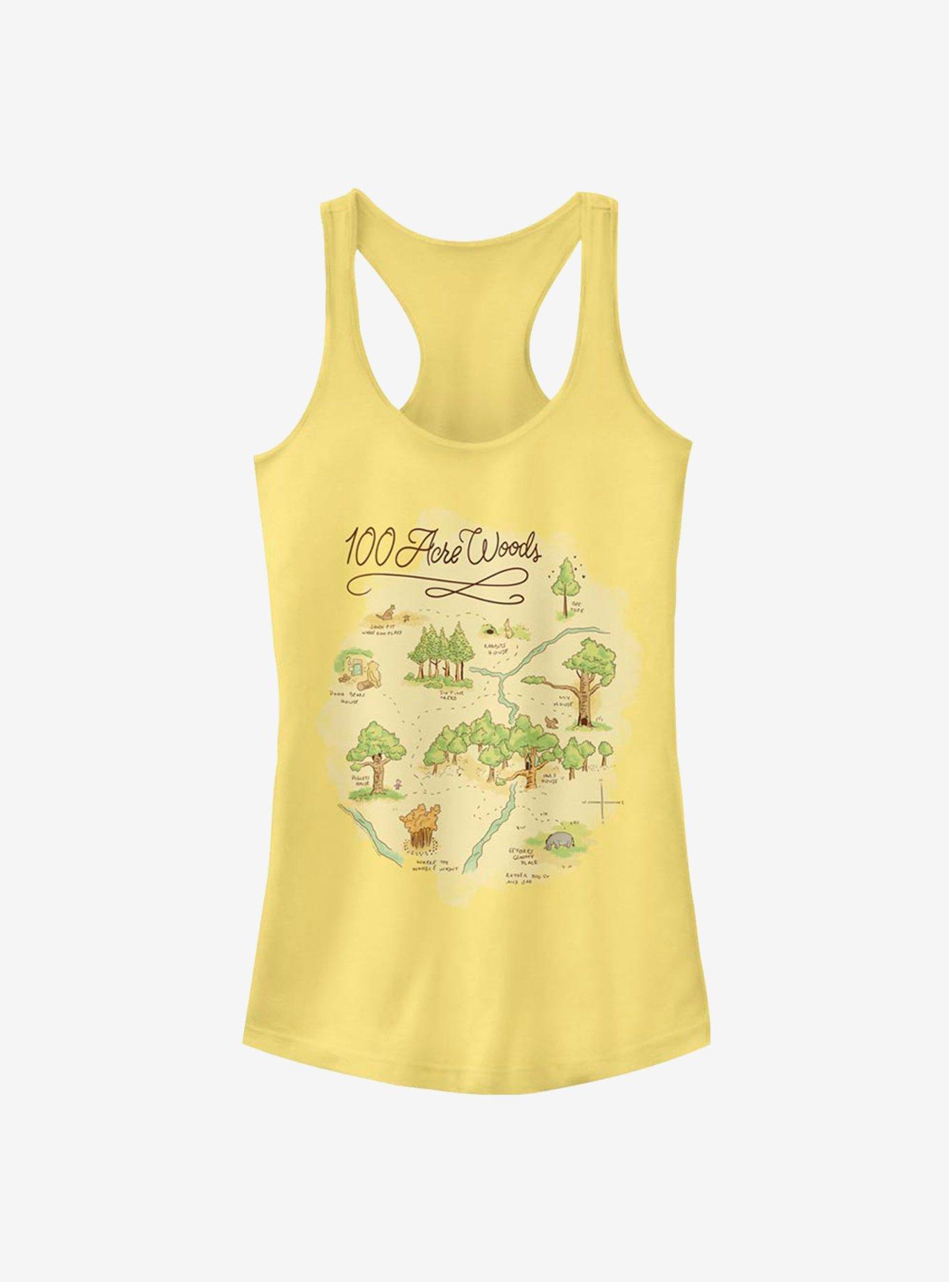 Disney Winnie The Pooh 100 Acre Map Classic Girls Tank, BANANA, hi-res