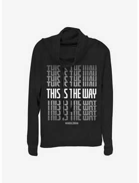 Star Wars The Mandalorian This Is The Way Stacked Cowl Neck Long-Sleeve Girls Top, , hi-res