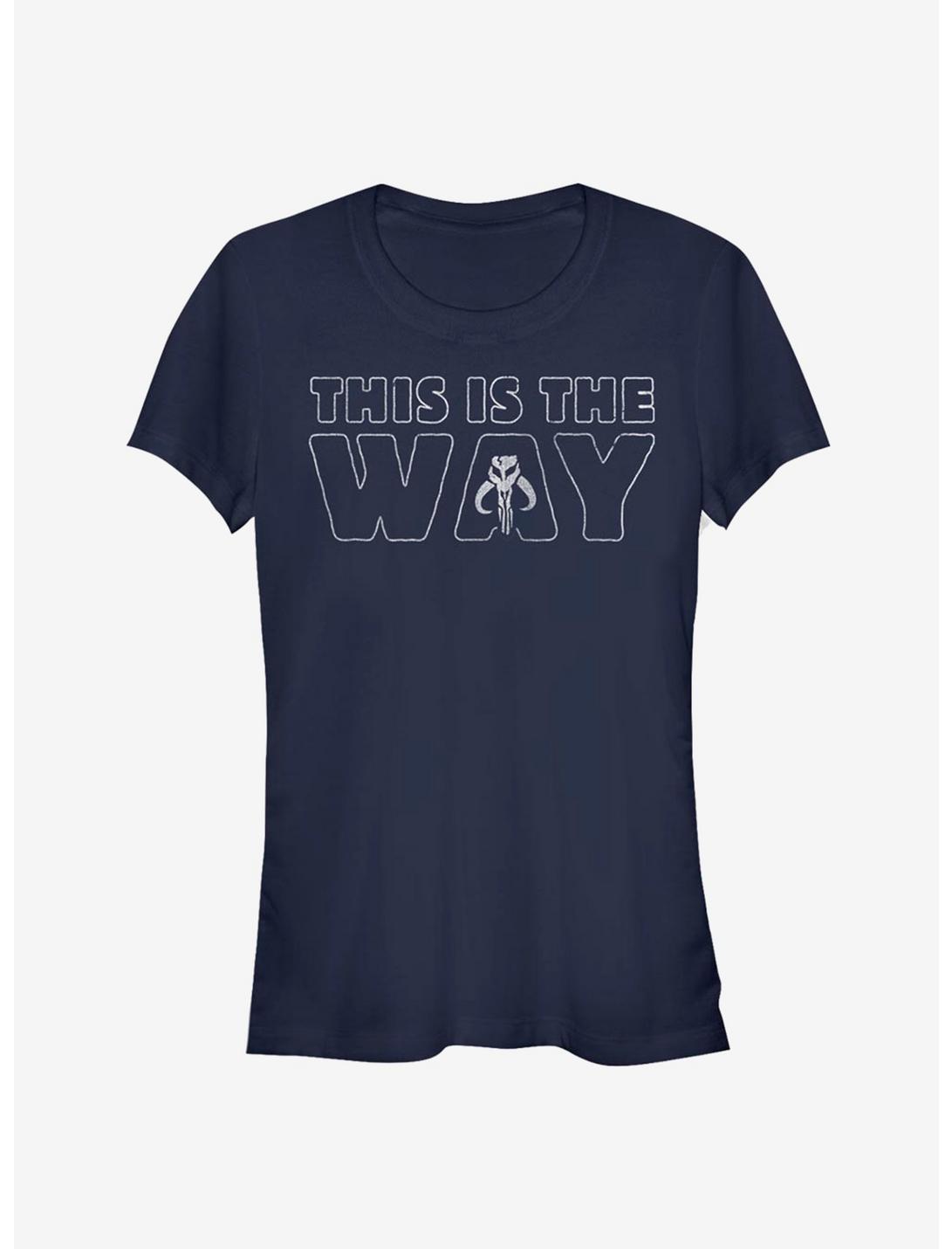 Star Wars The Mandalorian This Is The Way Outline Girls T-Shirt, , hi-res