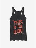 Star Wars The Mandalorian This Is The Way Mando'a Bold Text Girls Tank, BLK HTR, hi-res