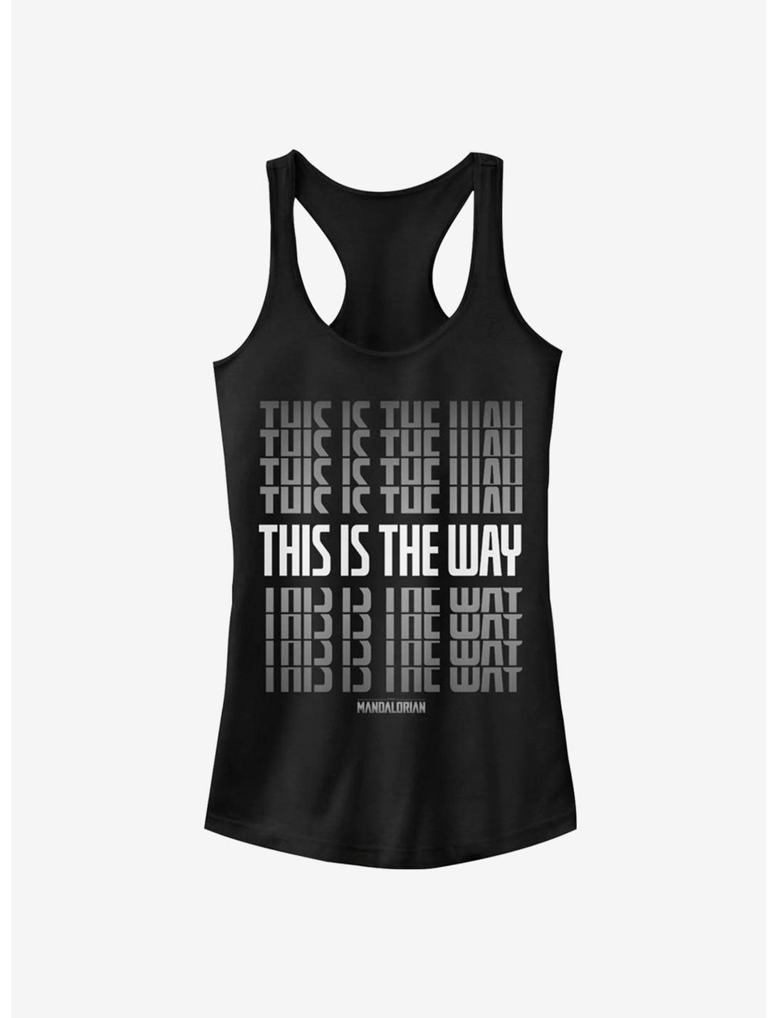 Star Wars The Mandalorian This Is The Way Stacked Girls Tank, BLACK, hi-res