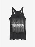 Star Wars The Mandalorian This Is The Way Stacked Girls Tank, BLK HTR, hi-res