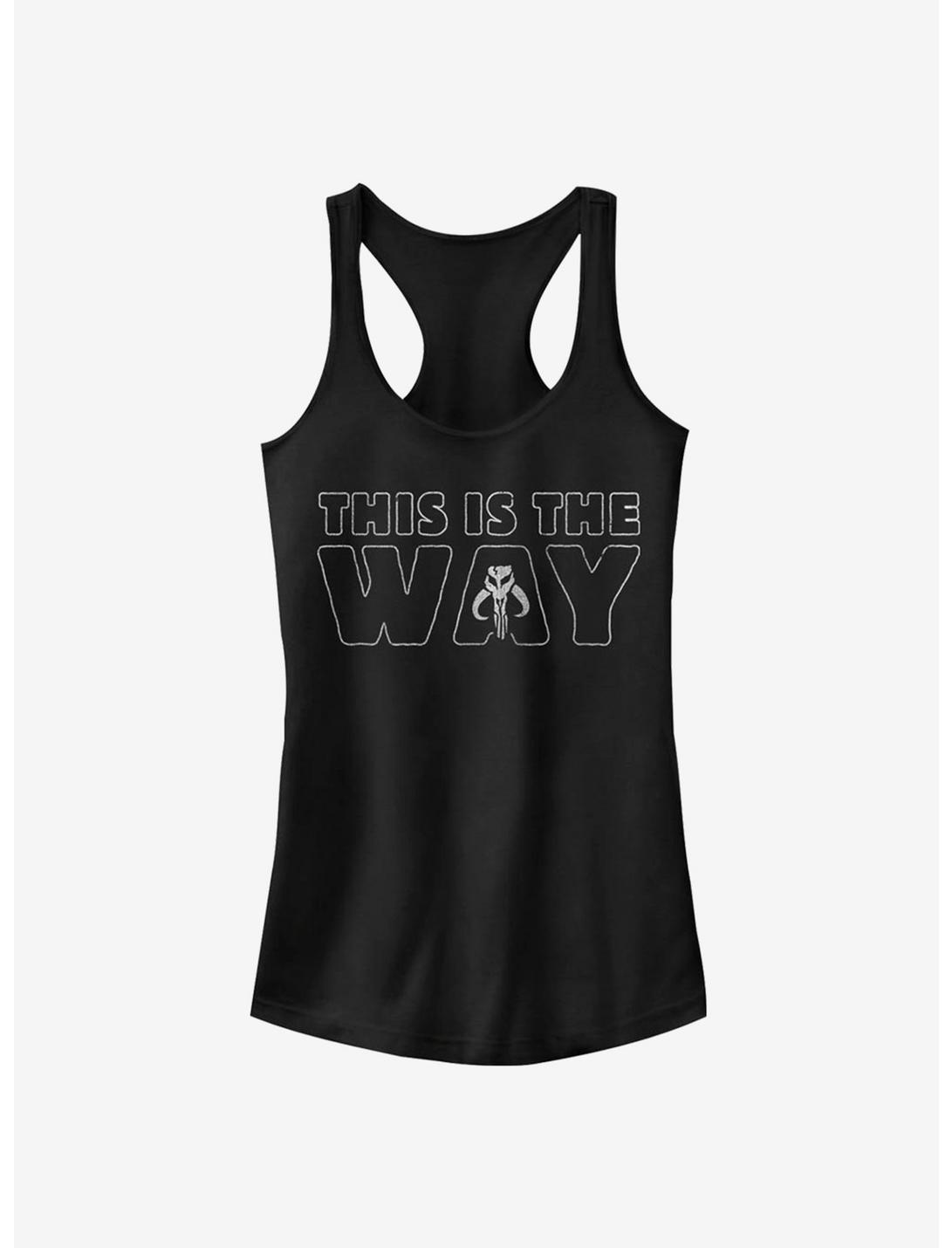 Star Wars The Mandalorian This Is The Way Outline Girls Tank, BLACK, hi-res