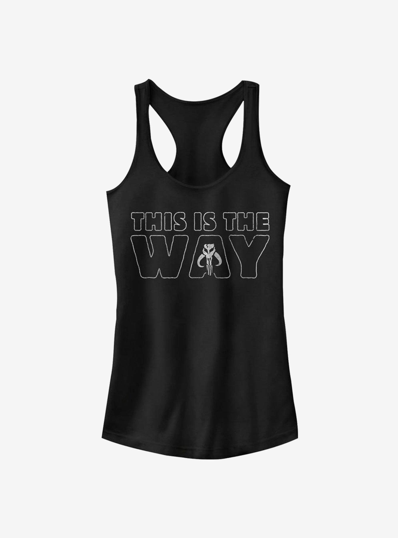 Star Wars The Mandalorian This Is The Way Outline Girls Tank, BLACK, hi-res