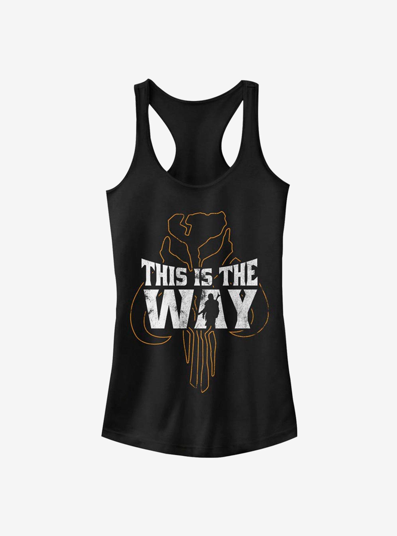 Star Wars The Mandalorian This Is The Way Iron Heart Outline Girls Tank, BLACK, hi-res