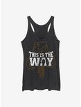 Star Wars The Mandalorian This Is The Way Iron Heart Outline Girls Tank, BLK HTR, hi-res