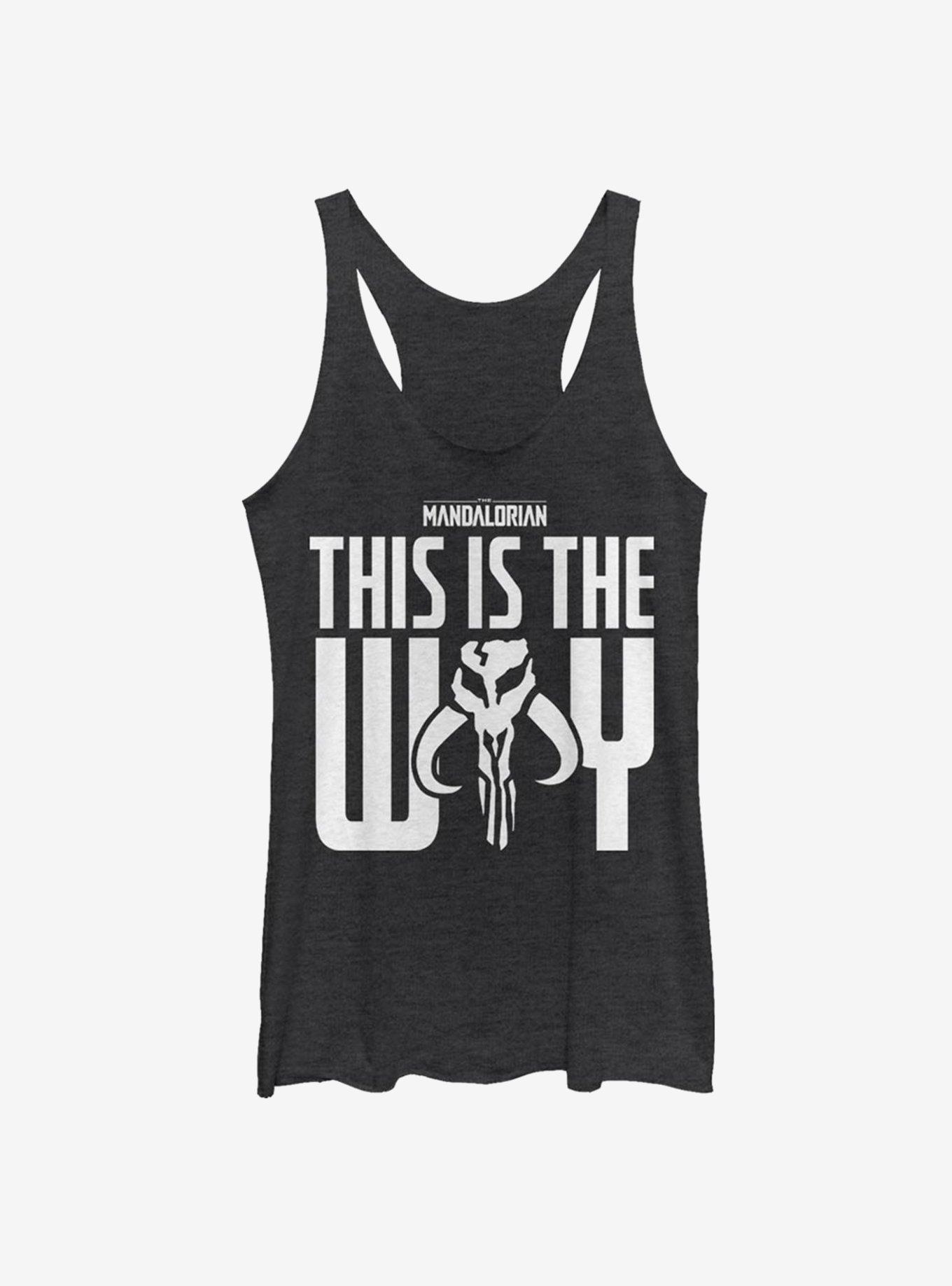 Star Wars The Mandalorian This Is The Way Bold Iron Heart Girls Tank, BLK HTR, hi-res