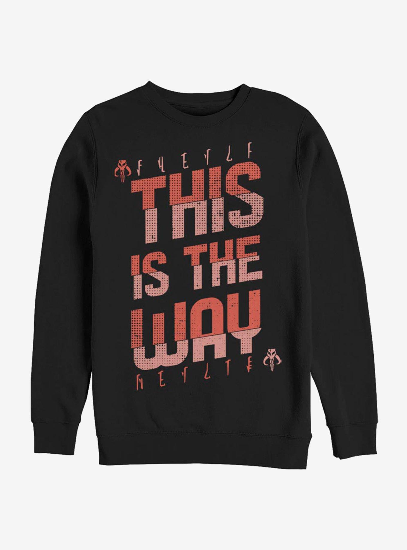 Star Wars The Mandalorian This Is The Way Mando'a Bold Text Sweatshirt, BLACK, hi-res