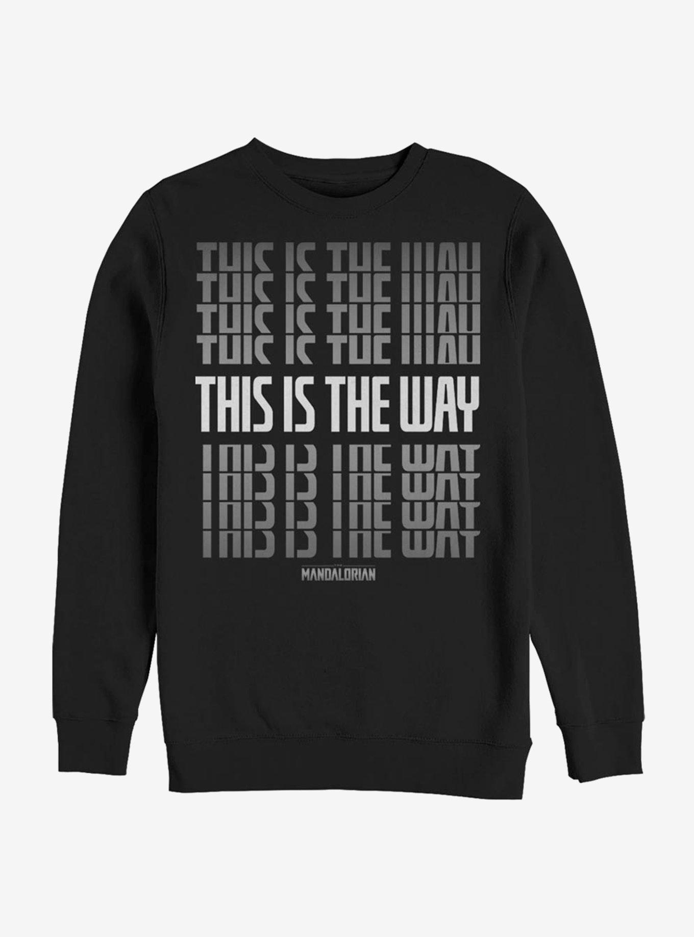 Star Wars The Mandalorian This Is The Way Stacked Sweatshirt, BLACK, hi-res