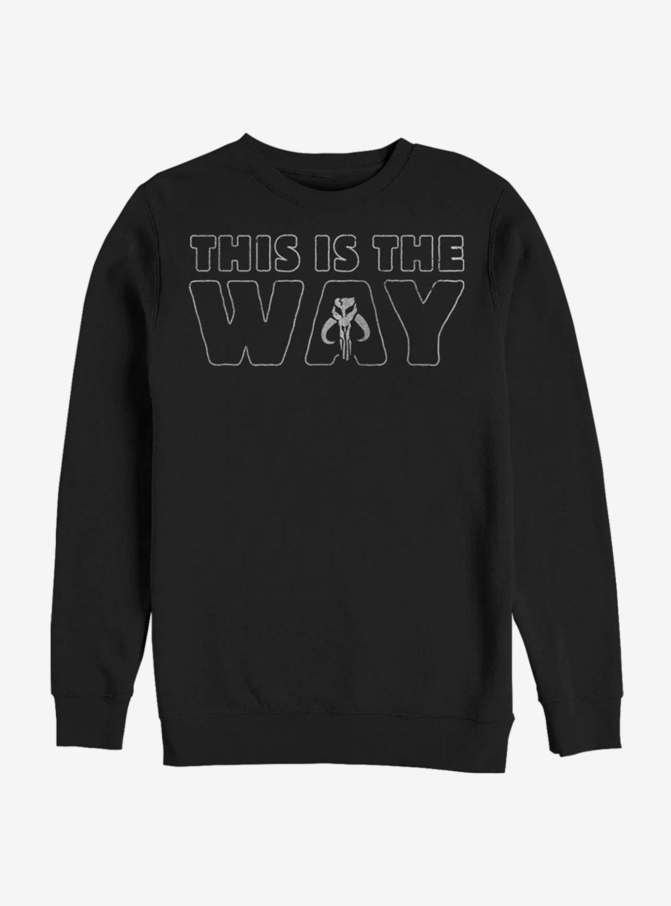 Star Wars The Mandalorian This Is The Way Outline Sweatshirt, BLACK, hi-res