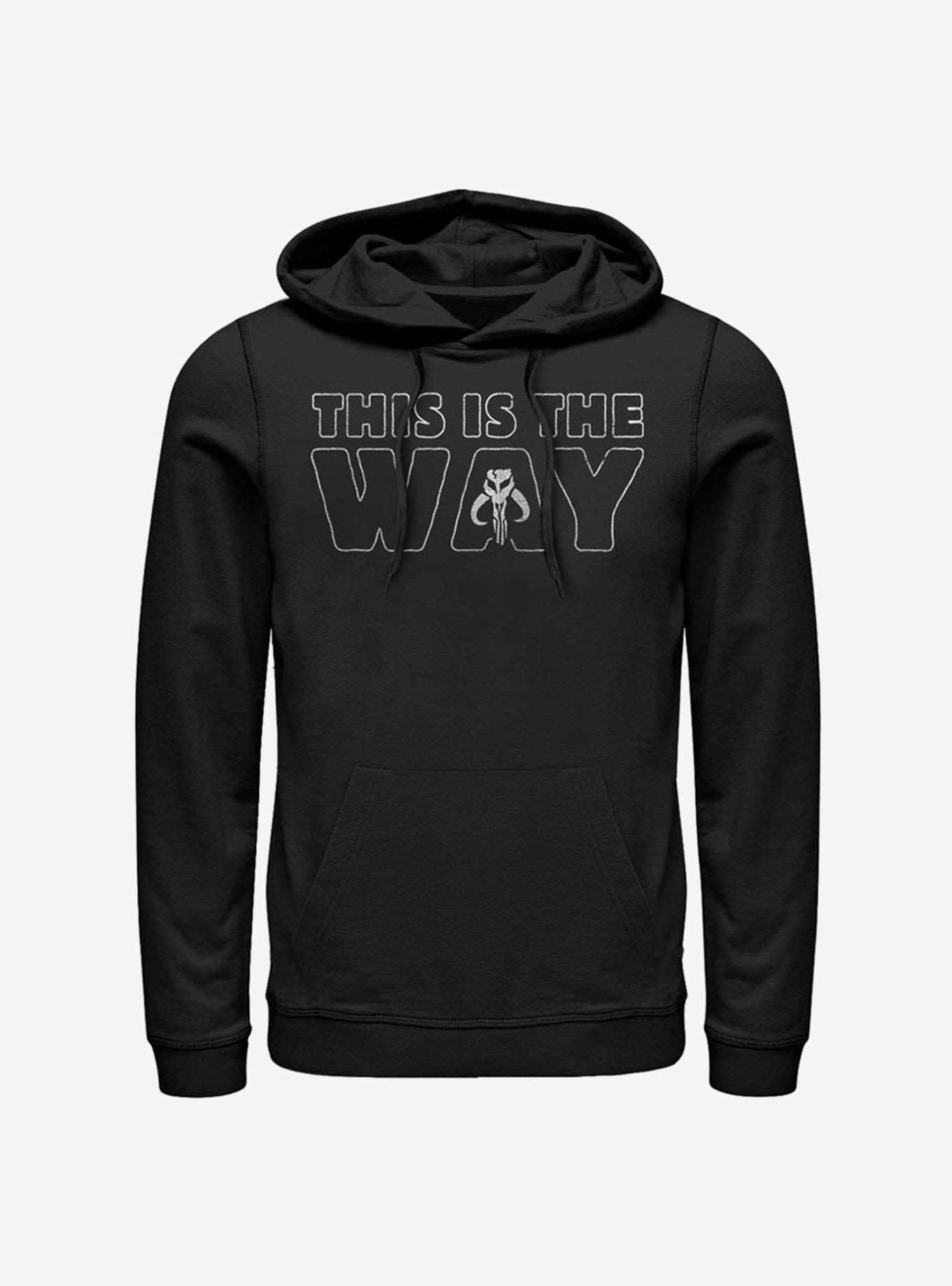 Star Wars The Mandalorian This Is The Way Outline Hoodie, BLACK, hi-res