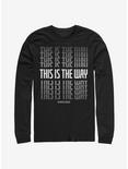 Star Wars The Mandalorian This Is The Way Stacked Long-Sleeve T-Shirt, BLACK, hi-res