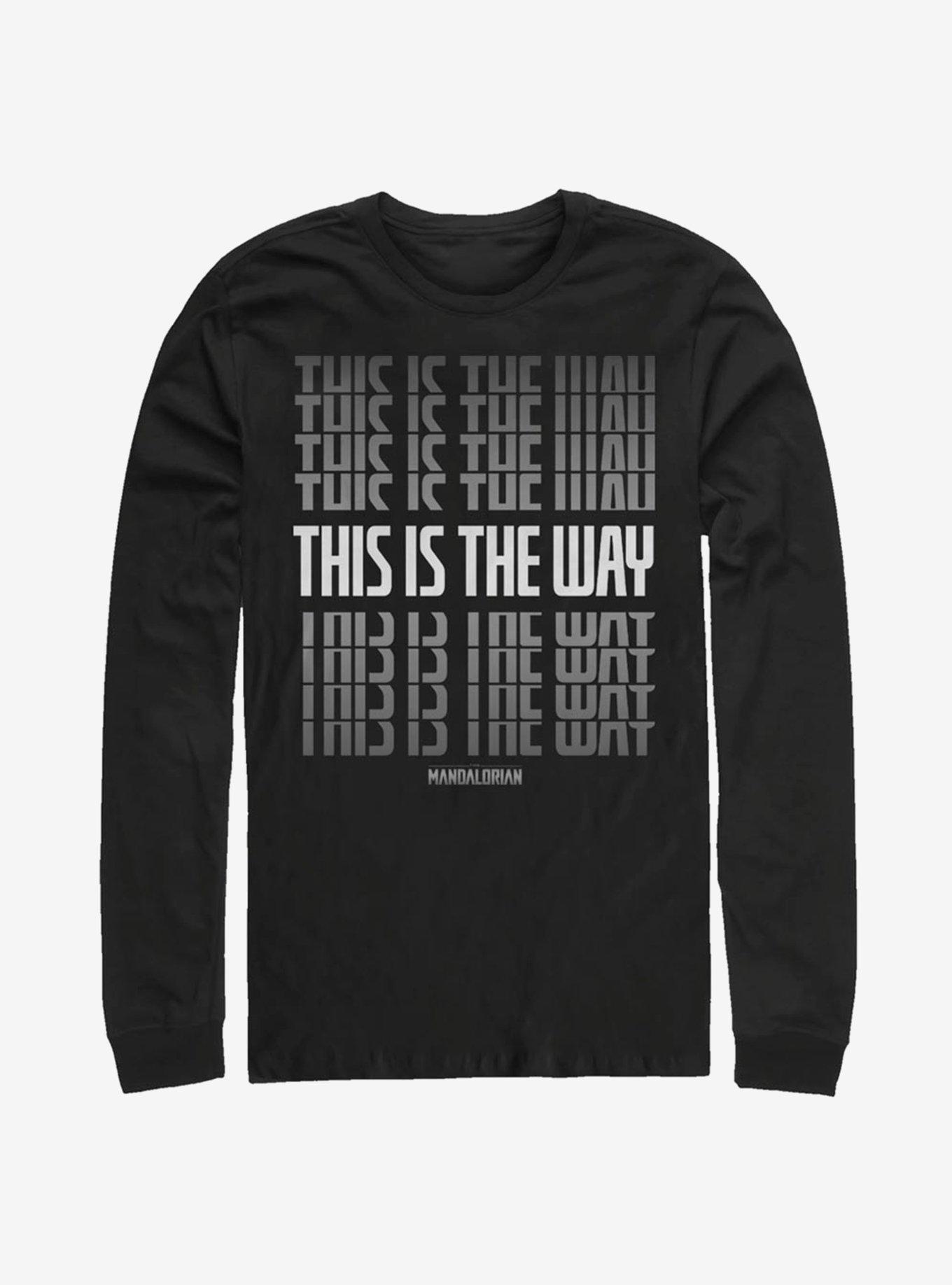 Star Wars The Mandalorian This Is The Way Stacked Long-Sleeve T-Shirt, BLACK, hi-res