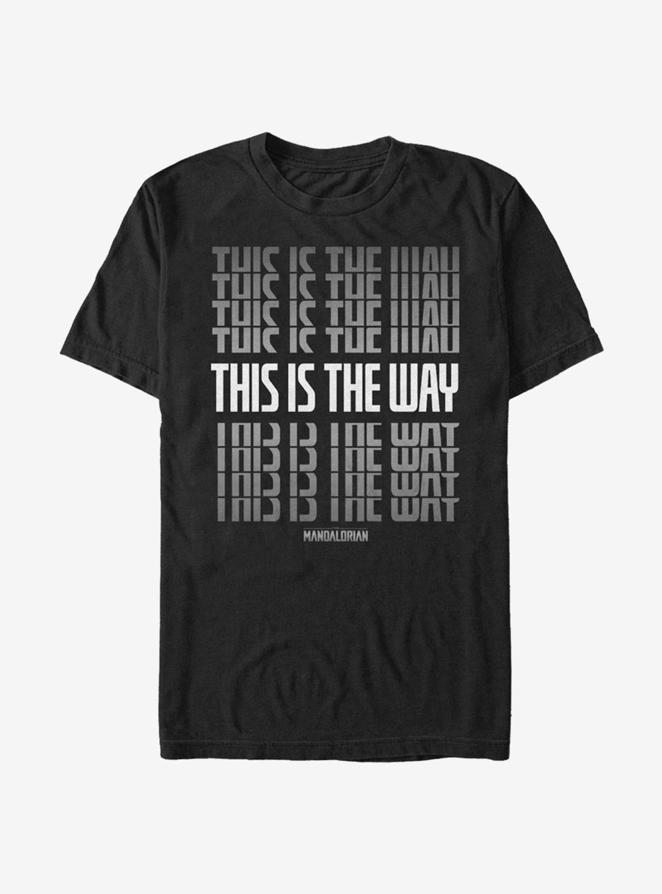 Star Wars The Mandalorian This Is The Way Stacked T-Shirt, BLACK, hi-res