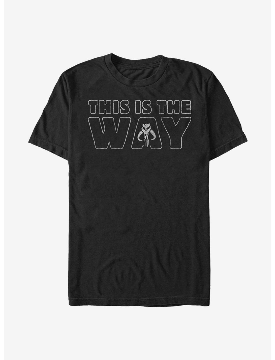 Star Wars The Mandalorian This Is The Way Outline T-Shirt - BLACK | Hot ...