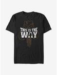 Star Wars The Mandalorian This Is The Way Iron Heart Outline T-Shirt, BLACK, hi-res