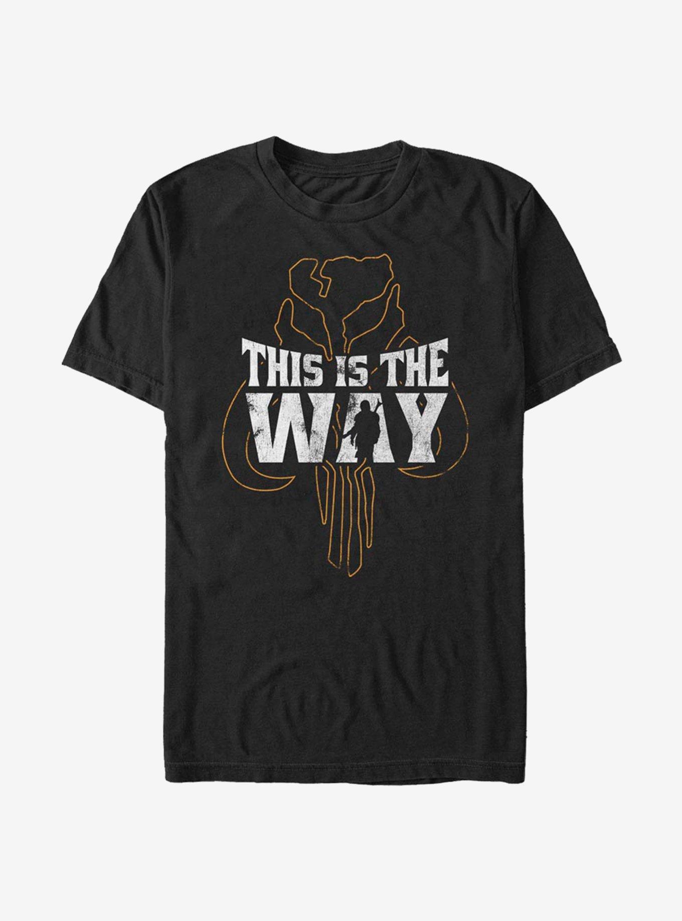 Star Wars The Mandalorian This Is The Way Iron Heart Outline T-Shirt, BLACK, hi-res