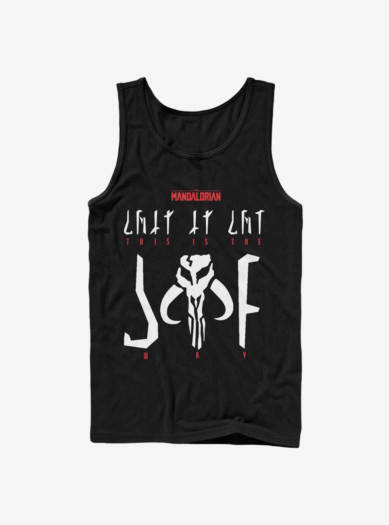 Star Wars The Mandalorian This Is The Way Mando'a Encryption  Tank, BLACK, hi-res