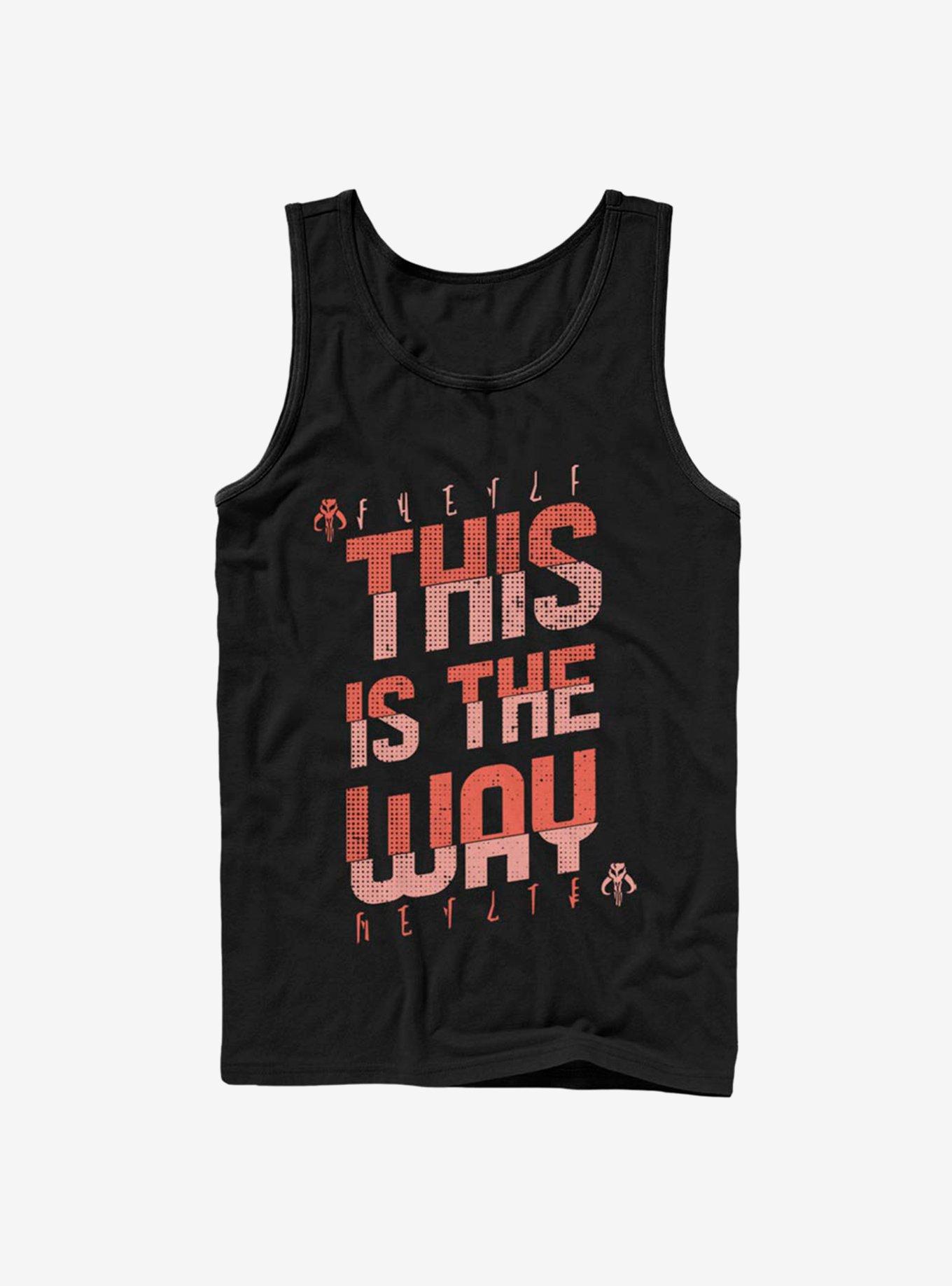 Star Wars The Mandalorian This Is The Way Mando'a Bold Text Tank, BLACK, hi-res