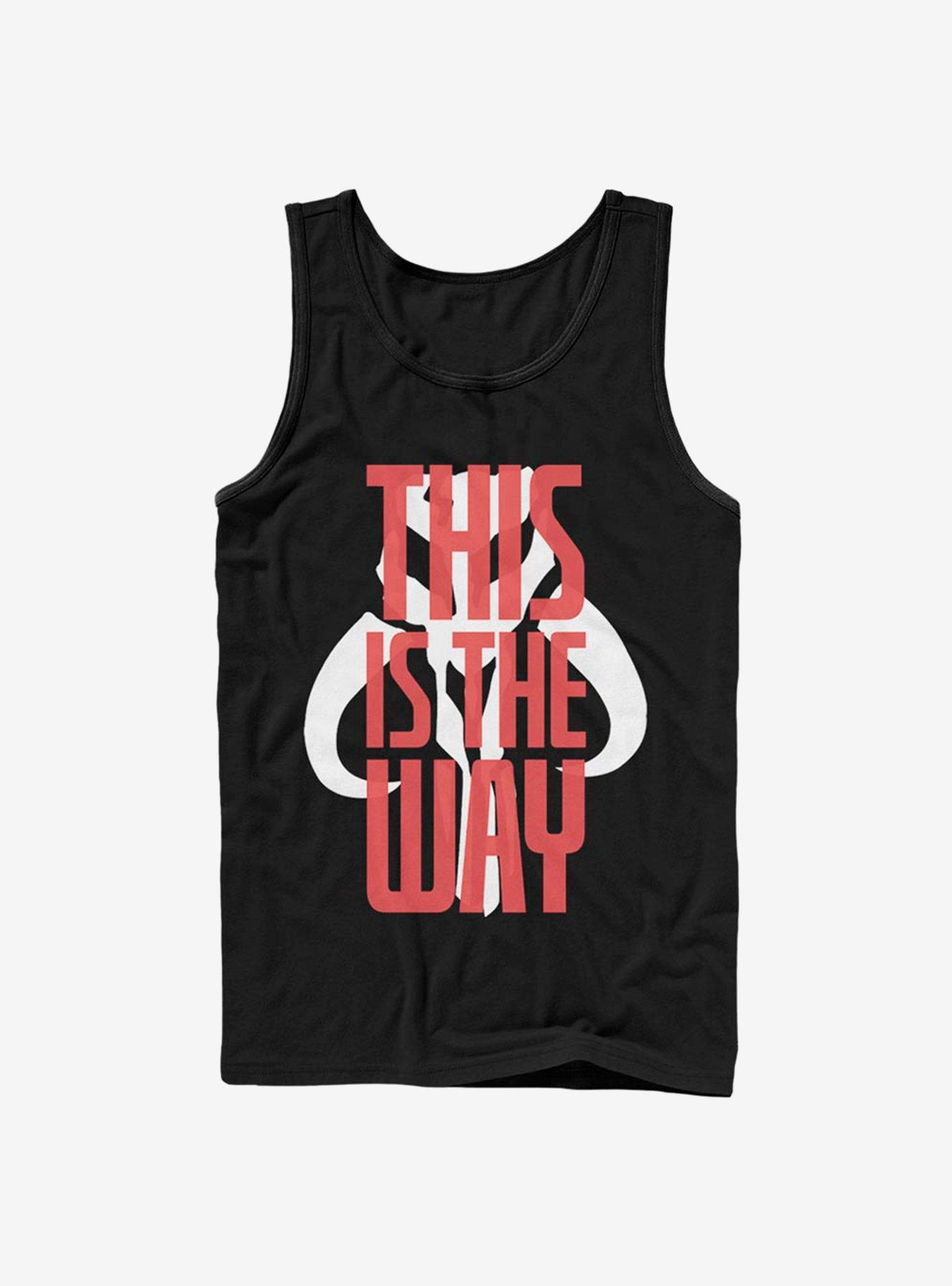 Star Wars The Mandalorian This Is The Way Text Tank, BLACK, hi-res