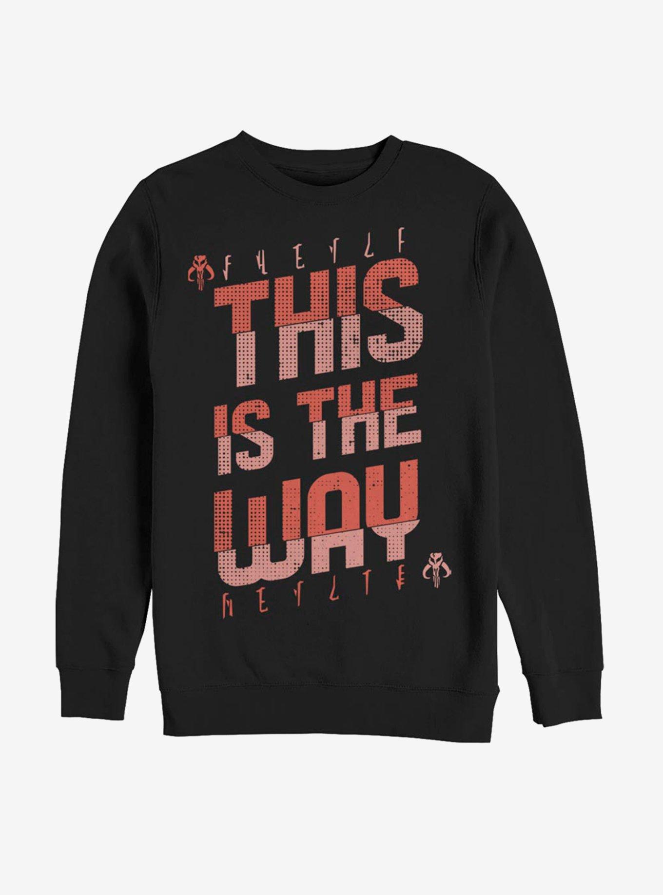 Star Wars The Mandalorian This Is The Way Red Script Sweatshirt, BLACK, hi-res