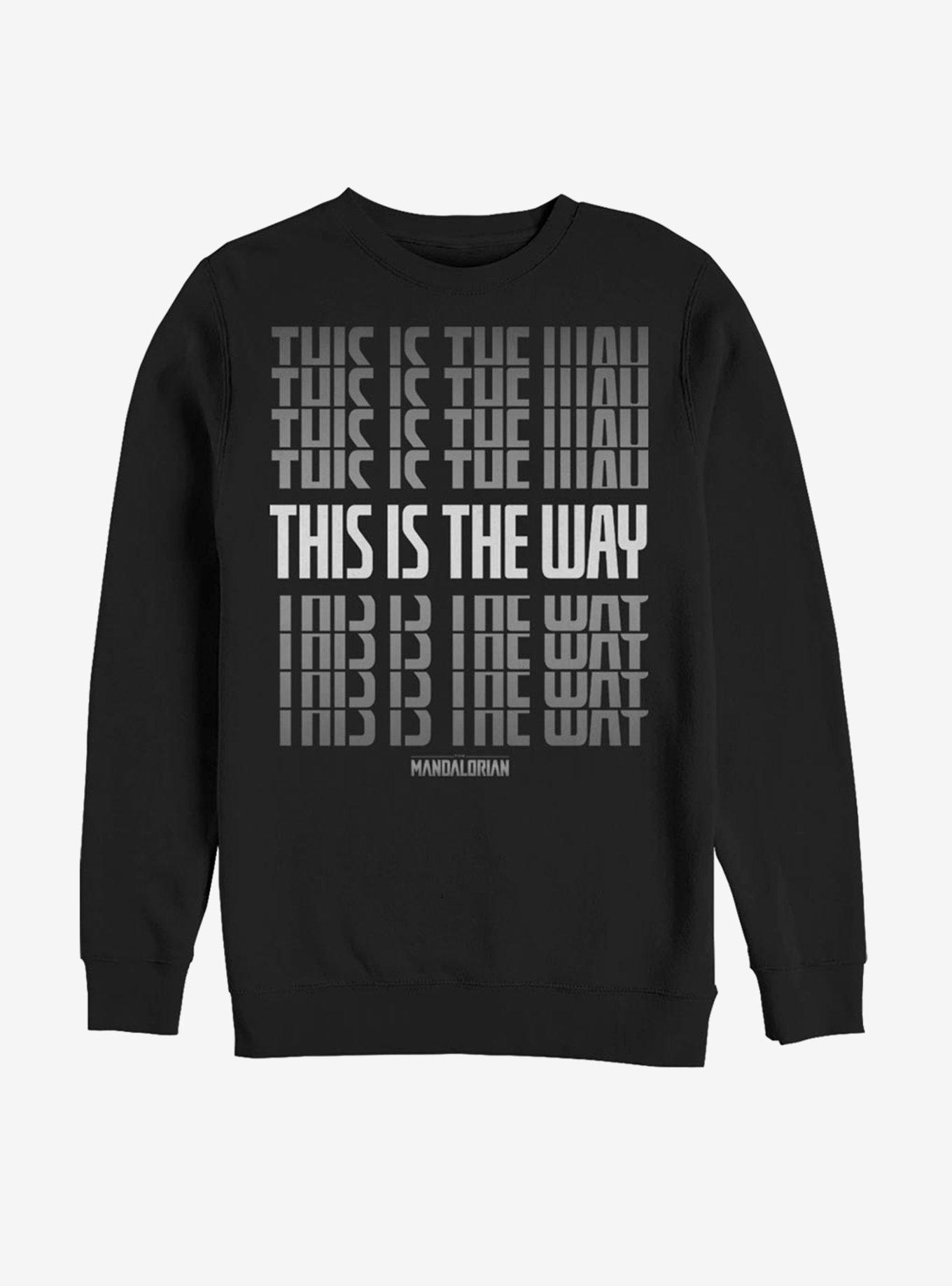 Star Wars The Mandalorian This Is The Way Stack Sweatshirt, BLACK, hi-res