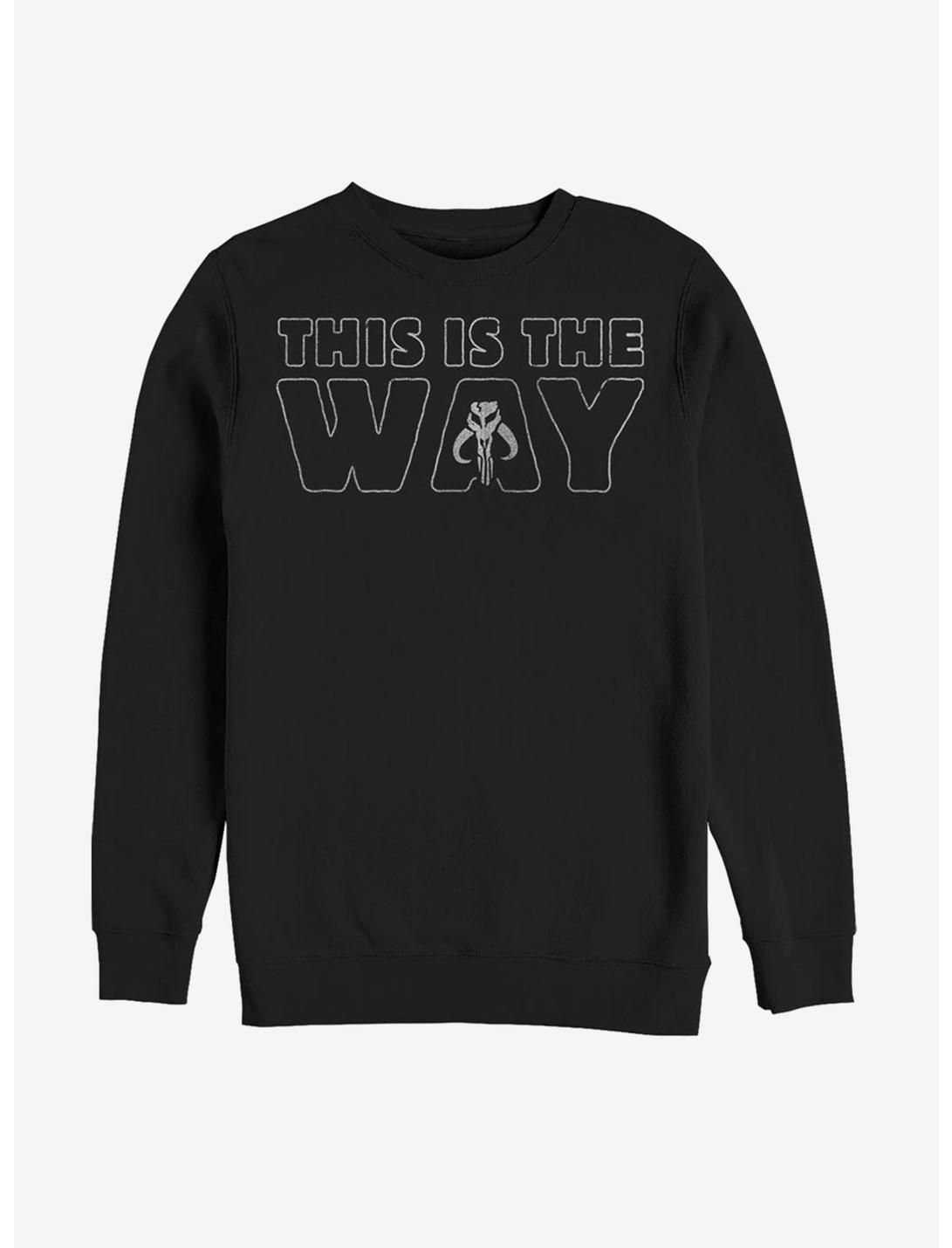 Star Wars The Mandalorian This Is The Way Outline Sweatshirt, BLACK, hi-res