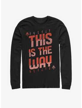 Star Wars The Mandalorian This Is The Way Red Script Long-Sleeve T-Shirt, , hi-res