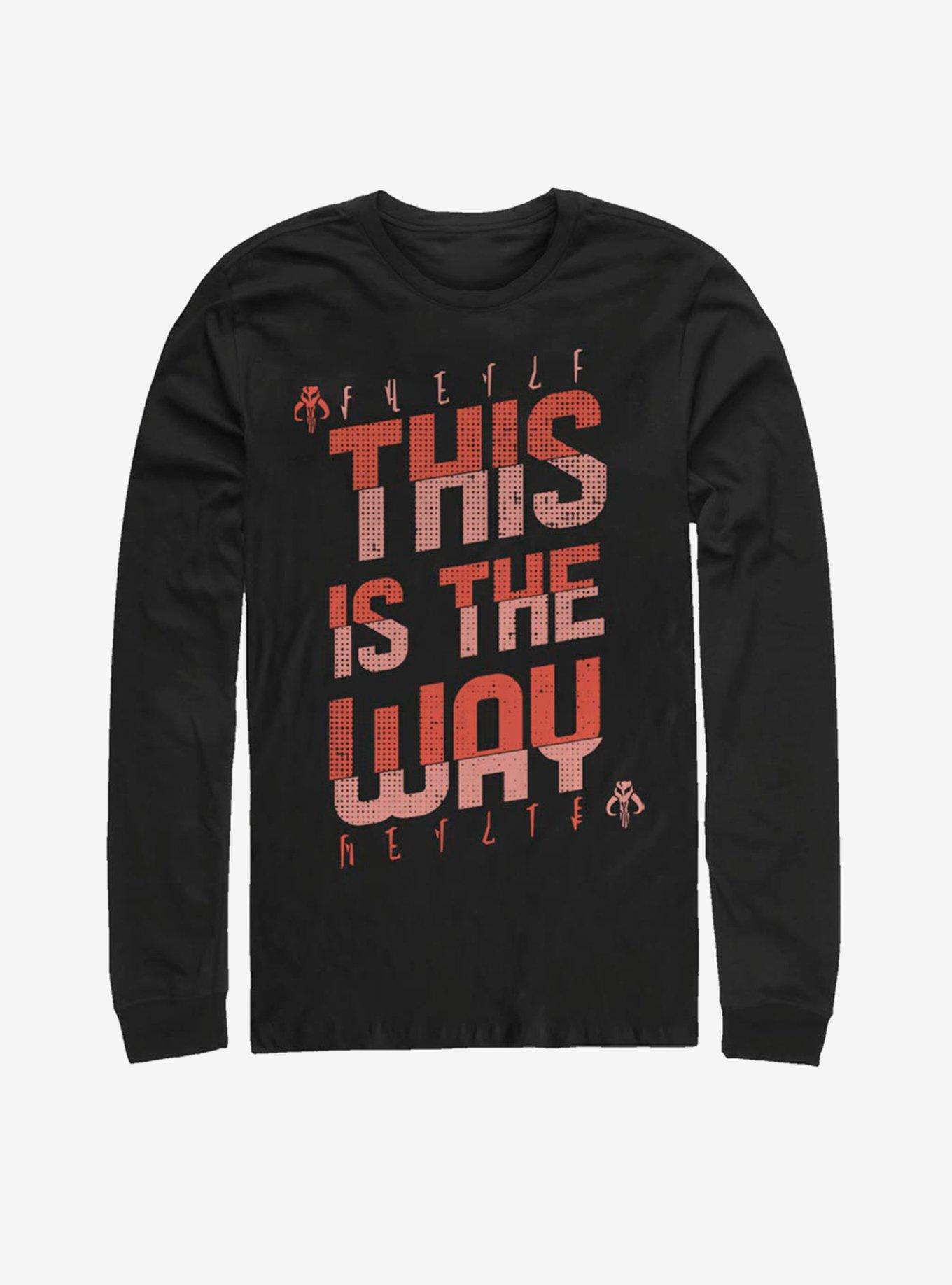 Star Wars The Mandalorian This Is The Way Red Script Long-Sleeve T-Shirt, , hi-res