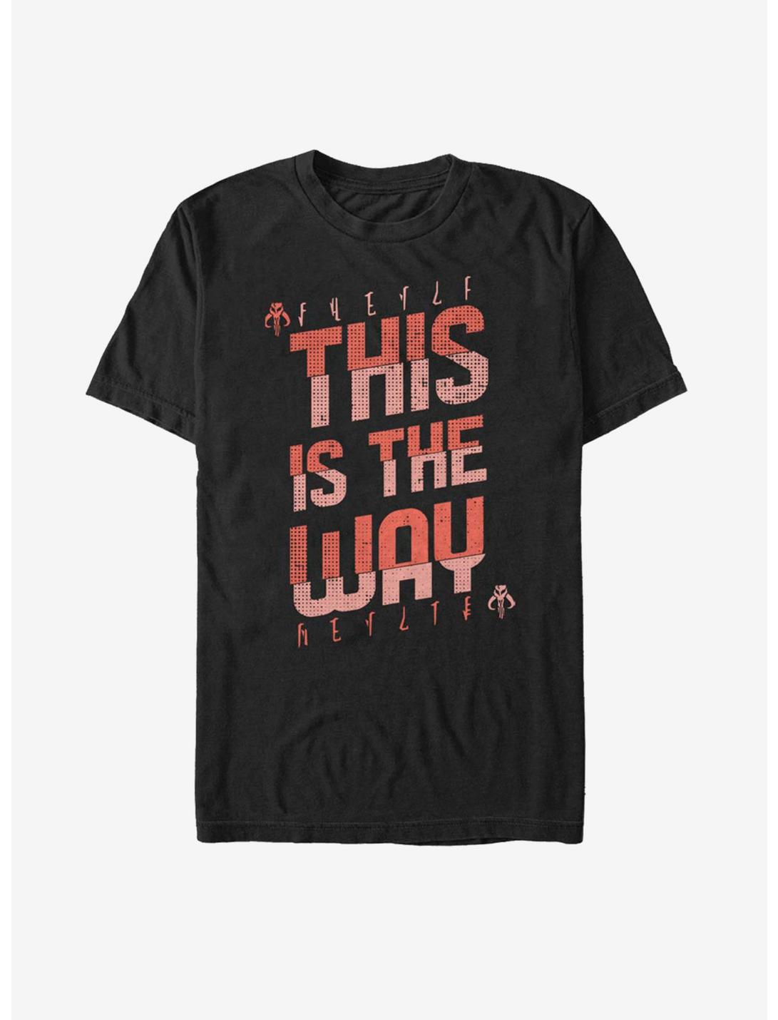 Star Wars The Mandalorian This Is The Way Red Script T-Shirt, BLACK, hi-res