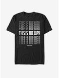 Star Wars The Mandalorian This Is The Way Stack T-Shirt, BLACK, hi-res