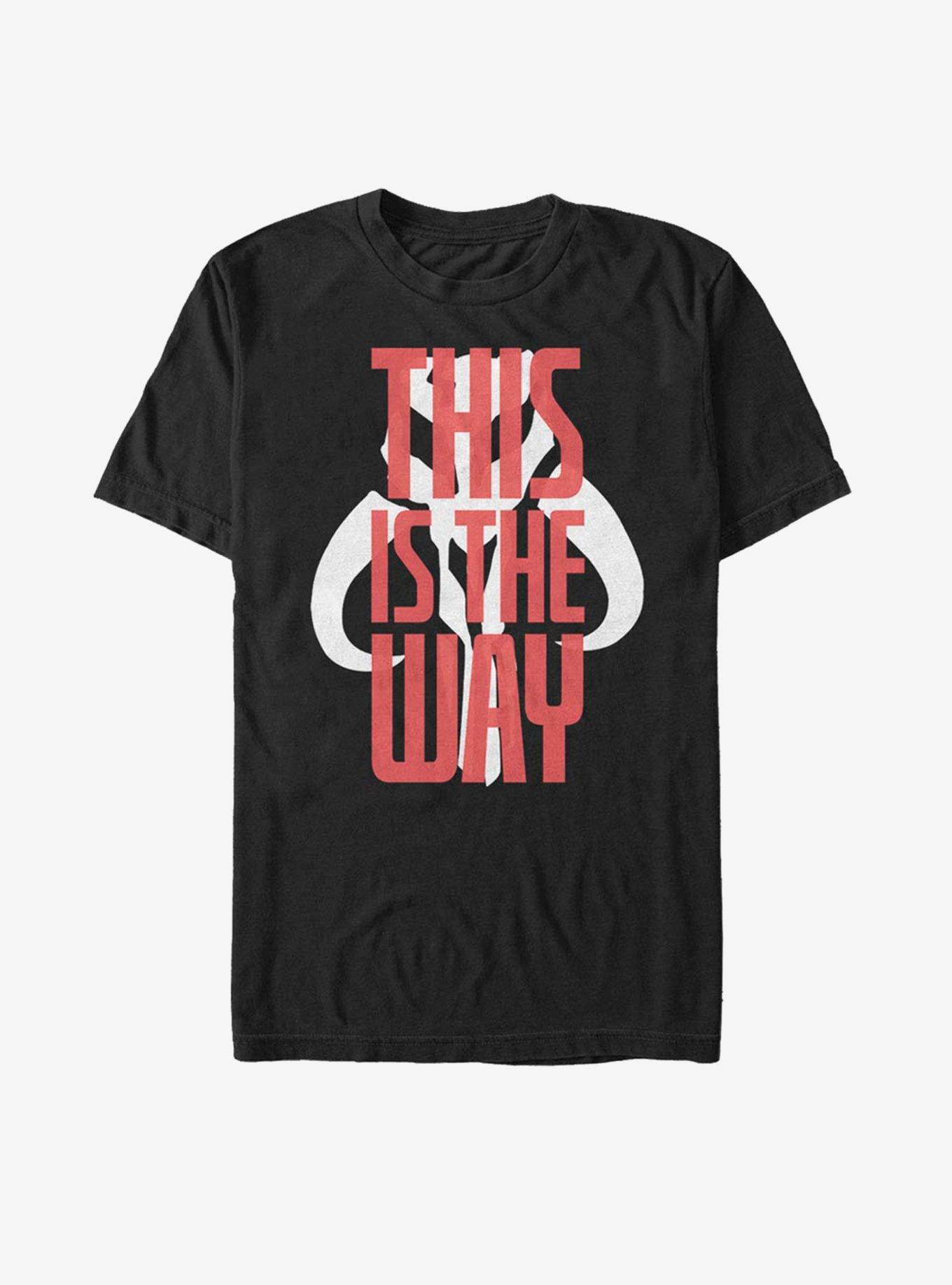 Star Wars The Mandalorian This Is The Way Bold Script T-Shirt, BLACK, hi-res