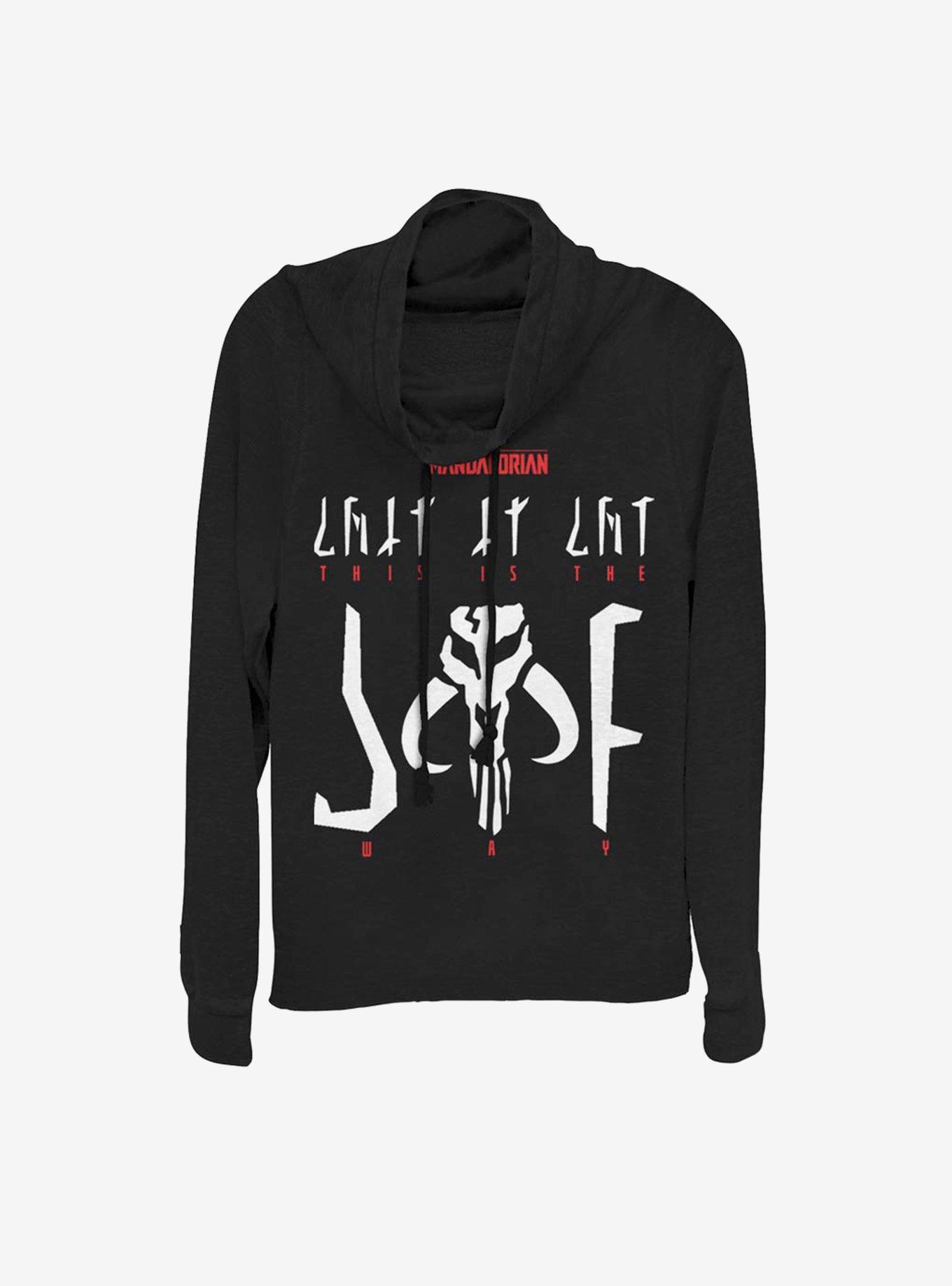 Star Wars The Mandalorian This Is The Way Logo Cowlneck Long-Sleeve Womens Top, , hi-res