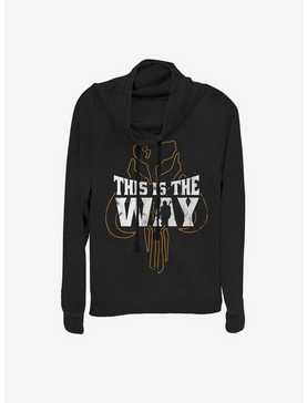 Star Wars The Mandalorian This Is The Way Silhouette Cowlneck Long-Sleeve Womens Top, , hi-res