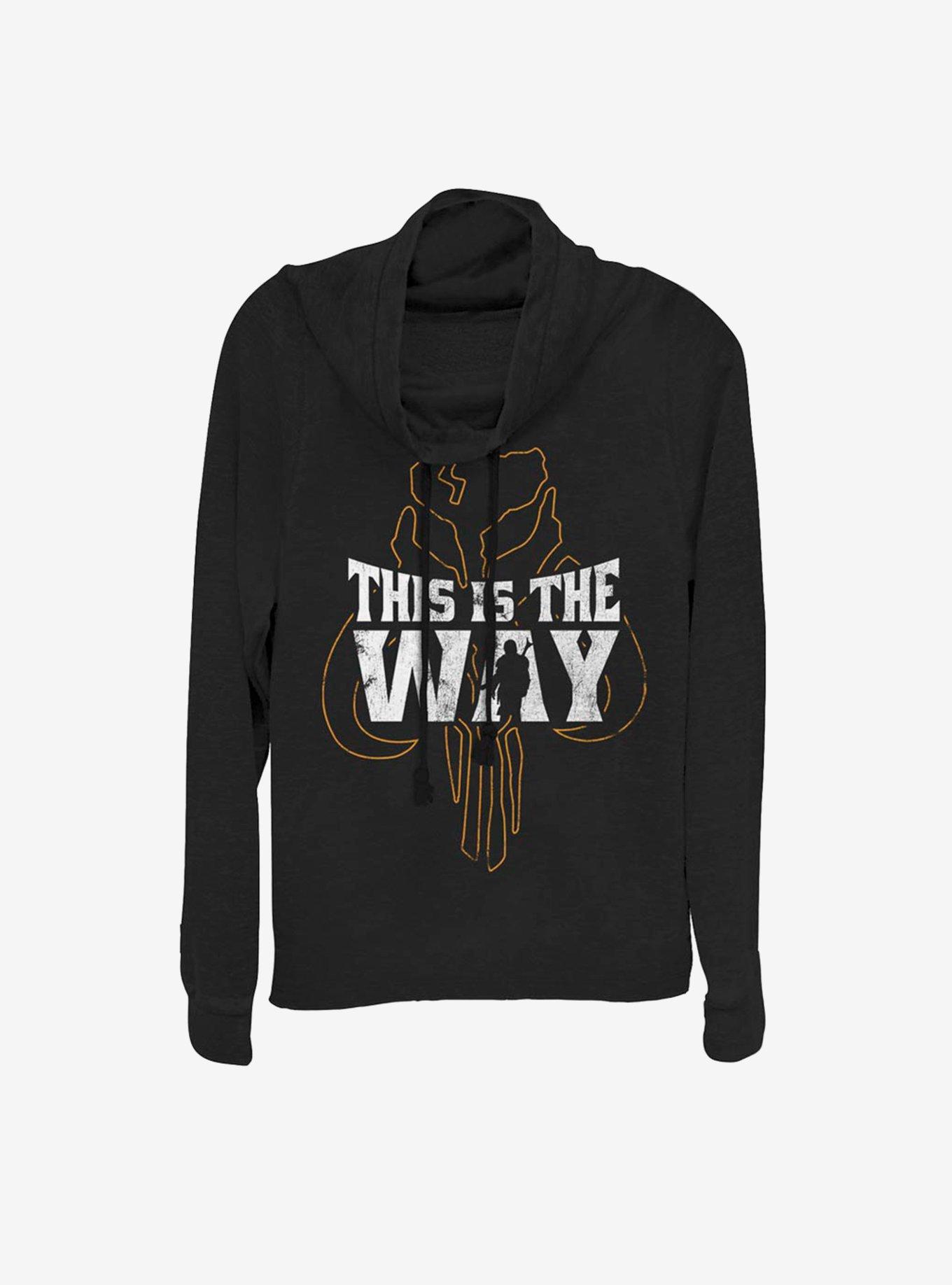 Star Wars The Mandalorian This Is The Way Silhouette Cowlneck Long-Sleeve Womens Top, , hi-res