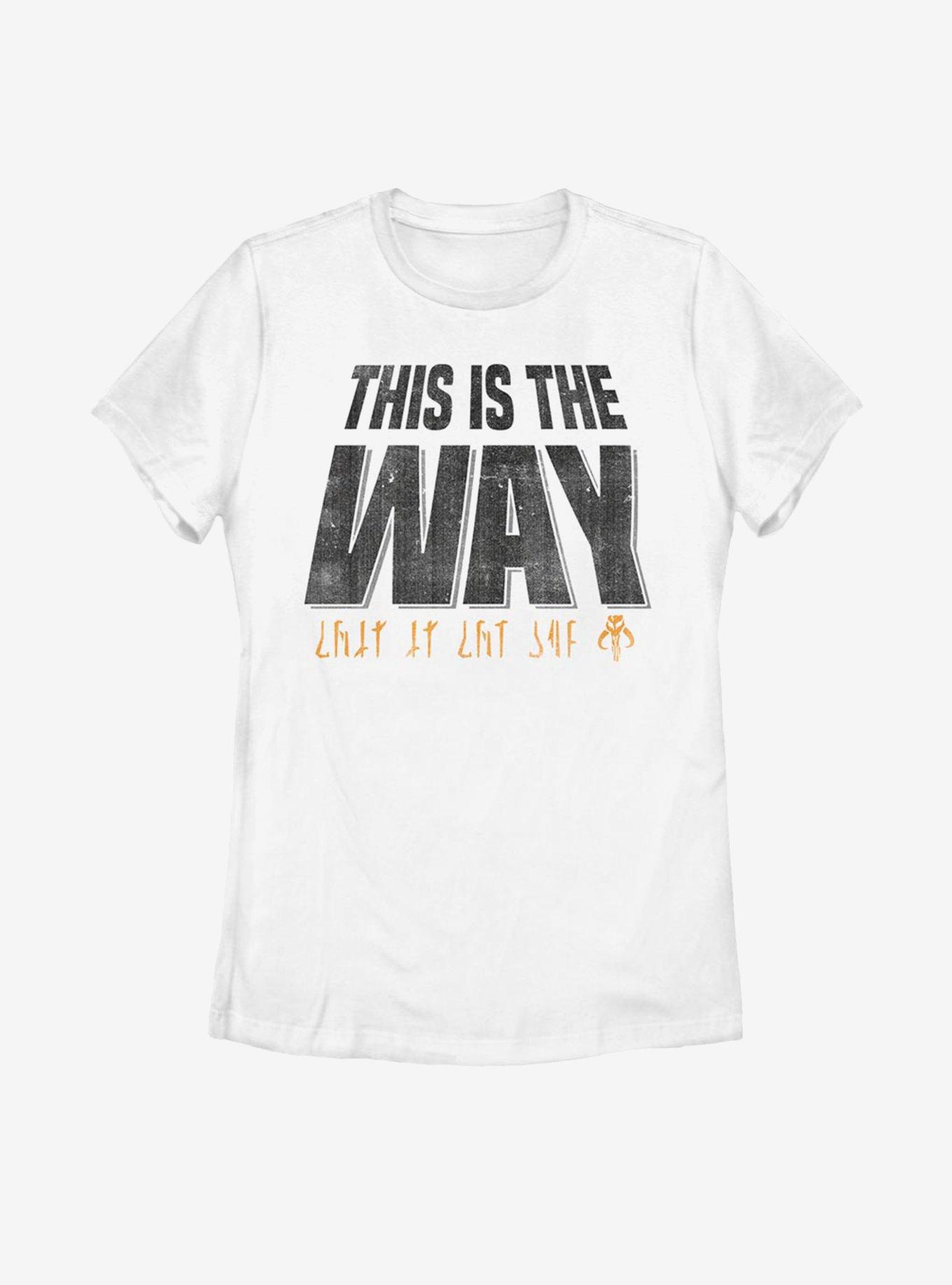 Star Wars The Mandalorian This Is The Way Text Climb Womens T-Shirt, WHITE, hi-res