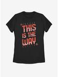 Star Wars The Mandalorian This Is The Way Red Script Womens T-Shirt, BLACK, hi-res
