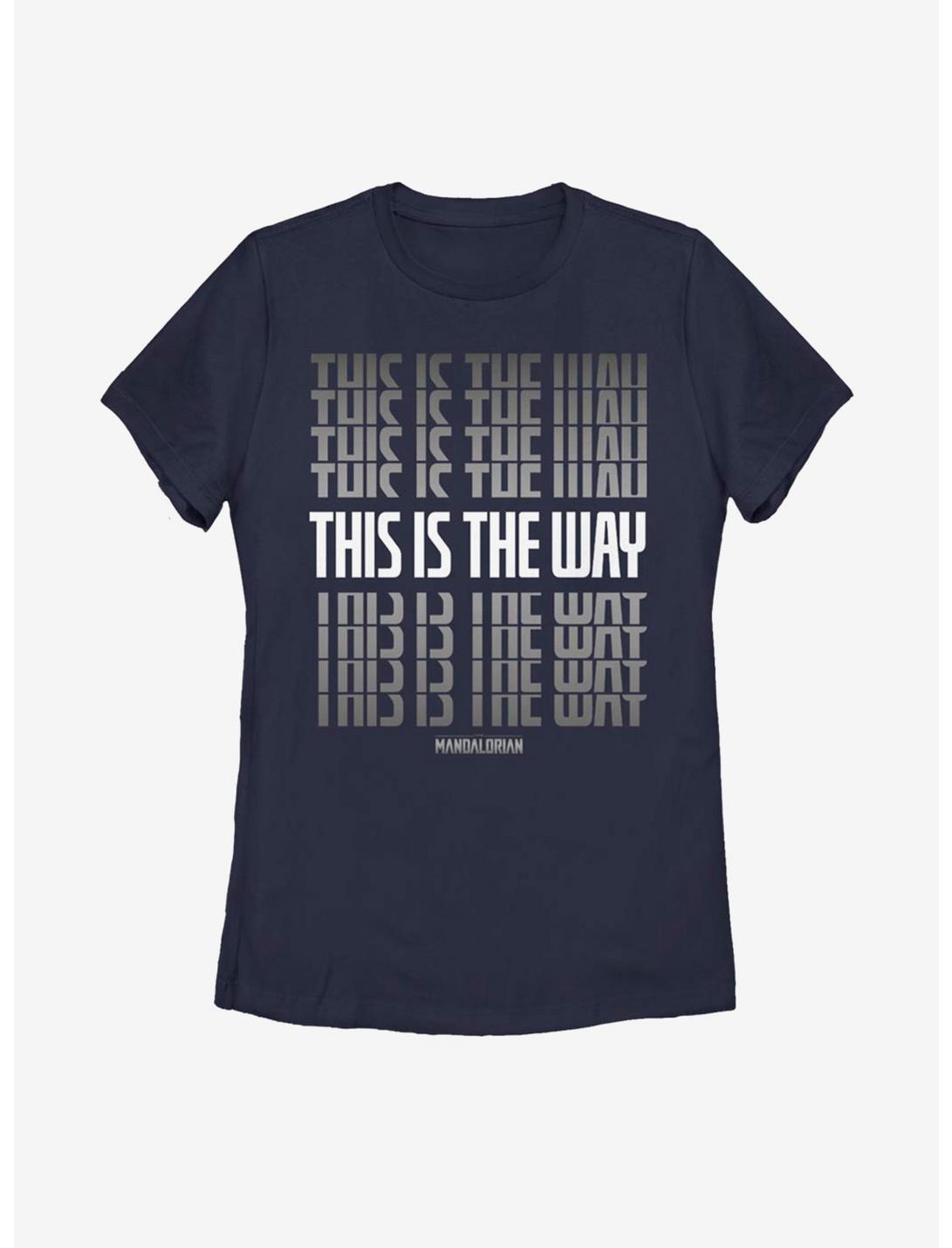 Star Wars The Mandalorian This Is The Way Stack Womens T-Shirt, NAVY, hi-res